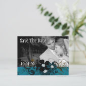 Sla de datum op met UW foto DeepBlue Aankondigingskaart (Staand voorkant)