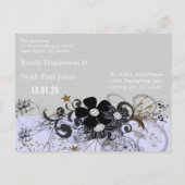 Sla de datum op met UW foto - Lavendel Aankondigingskaart (Achterkant)