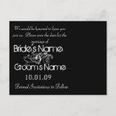 Sla de datum op met uw foto - SeaBlue en Brown Aankondigingskaart (Achterkant)