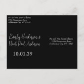 Sla de datum op met UW foto Wit en Zwart Aankondigingskaart (Achterkant)