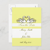 Sla de datum op met zwanen briefkaart (Voorkant / Achterkant)