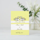 Sla de datum op met zwanen briefkaart (Staand voorkant)