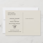 Sla de datum op Modern Script Wedding Photo Card Kaart (Achterkant)