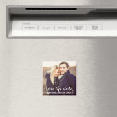 Sla de datum op Modern Verloving Fotomagneet S W Magneet (Insitu (Vaatwasser))