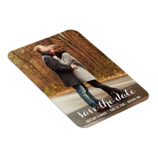 Sla de datum op Modern Verloving Magnet LWB Magneet (Rechterzijde)