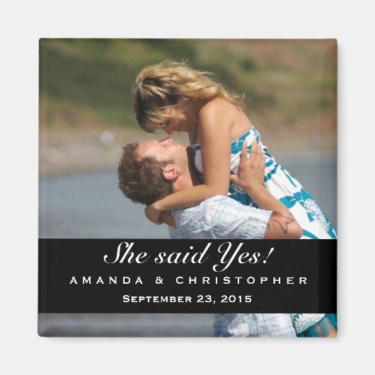 Sla de datum op Moderne Bruine & Roze Magneet (Voorkant)