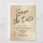 Sla de datum op Moderne Gouden 50ste Verjaardag Kaart (Voorkant)