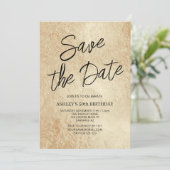 Sla de datum op Moderne Gouden 50ste Verjaardag Kaart (Staand voorkant)