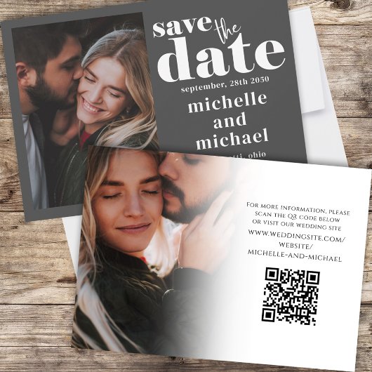 Sla de datum op Moderne Huwelijksfoto Website Save The Date
