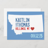Sla de datum op - - Montana Aankondigingskaart (Voorkant / Achterkant)