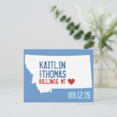 Sla de datum op - - Montana Aankondigingskaart (Staand voorkant)