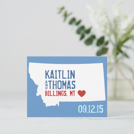 Sla de datum op -  - Montana Aankondigingskaart (Staand voorkant)