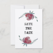 Sla de datum op, Mooie Rozen Kaart (Voorkant)