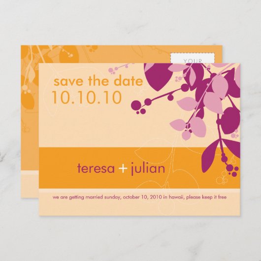 SLA DE DATUM OP:: native 7 Aankondigingskaart (Voorkant / Achterkant)