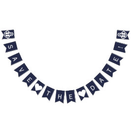 Sla de datum op Nautical Bunting Photo Prop Vlaggetjes