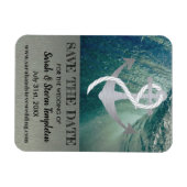 Sla de datum op Nautical Sailor Anchor Wedding Magneet (Horizontaal)