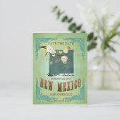 Sla de datum op - Nieuwe Mexico-kaart met mooie vo Aankondigingskaart (Staand voorkant)