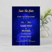 Sla de datum op Nieuwjaars Huwelijks Folie Kaart (Staand Voorkant)