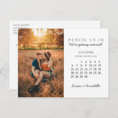 Sla de datum op November 2022 Maand Potlood Kalend Briefkaart (Voorkant / Achterkant)