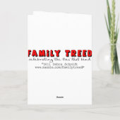 Sla de datum op - Oak Tree Design for Family Reuni Aankondiging (Achterkant)