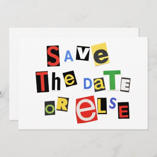 Sla de datum op of anders! save the date (Voorkant / Achterkant)