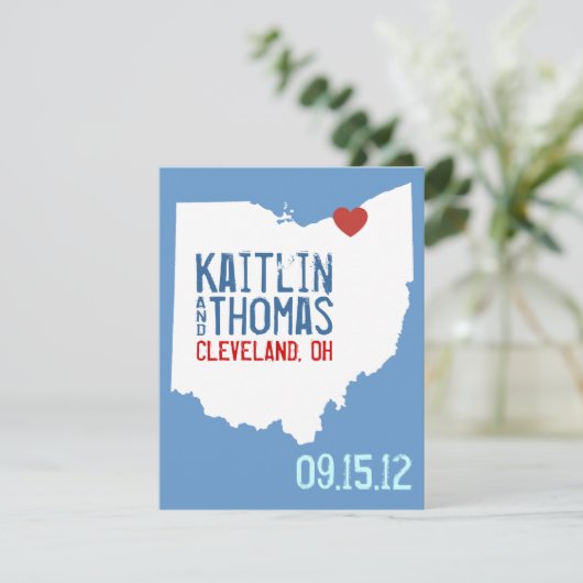 Sla de datum op - - Ohio Save The Date (Staand voorkant)