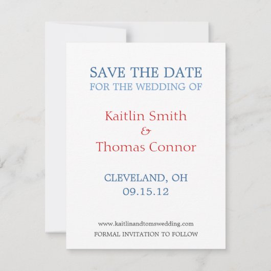 Sla de datum op -  - Ohio Save The Date (Achterkant)