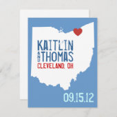 Sla de datum op - - Ohio Save The Date (Voorkant / Achterkant)