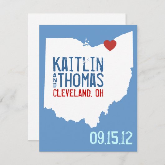Sla de datum op -  - Ohio Save The Date (Voorkant / Achterkant)