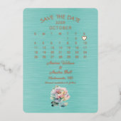 Sla de datum op Oktober 2026 bruiloft Folie Uitnodiging (Voorkant)