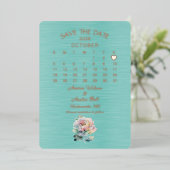 Sla de datum op Oktober 2026 bruiloft Folie Uitnodiging (Staand Voorkant)