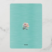 Sla de datum op Oktober 2026 bruiloft Folie Uitnodiging (Achterkant)