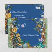 Sla de datum op Onder Zee Aankondigingskaart (Voorkant / Achterkant)