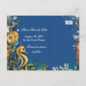 Sla de datum op Onder Zee Aankondigingskaart (Achterkant)