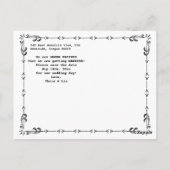 Sla de datum op Ons Adventure Wedding Verloving Briefkaart (Achterkant)