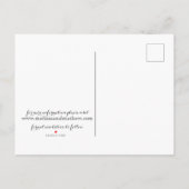 Sla de datum op, ontwerp van de huwelijksuitnodigi aankondigingskaart (Achterkant)