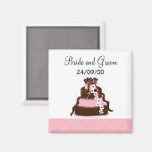 Sla de datum op Ontwerper Cake Magneet (Voorkant / Achterkant)
