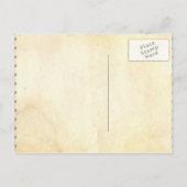 Sla de datum op Oude vintage tickets Typografische Aankondigingskaart (Achterkant)