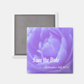 Sla de datum op, paarse roos bloem magneet (Voorkant / Achterkant)