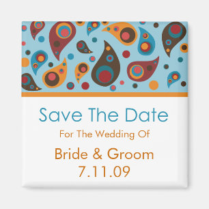 Sla de datum op - Paisley Magneet