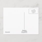 Sla de datum op - Peach Roos Briefkaart (Achterkant)
