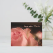 Sla de datum op - Peach Roos Briefkaart (Staand voorkant)