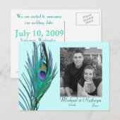 Sla de datum op - Peacock #2 Aankondigingskaart (Voorkant / Achterkant)