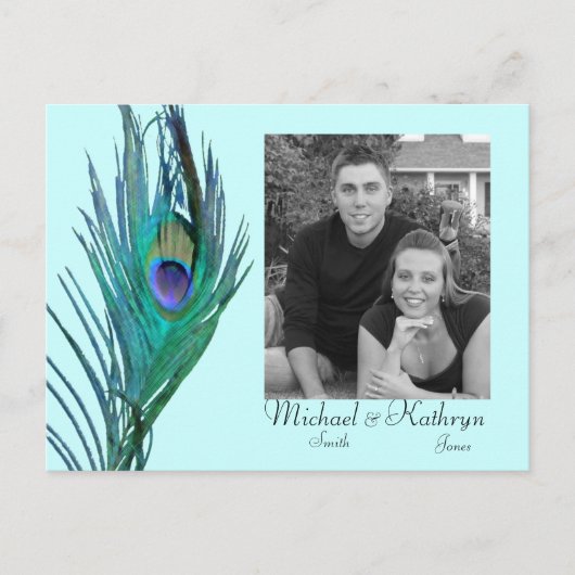 Sla de datum op - Peacock #2 Aankondigingskaart (Voorkant)