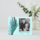 Sla de datum op - Peacock #2 Aankondigingskaart (Staand voorkant)