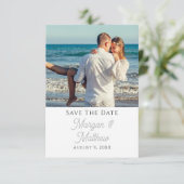 Sla de datum op Personaliseer foto & namen Informatiekaartje (Staand voorkant)