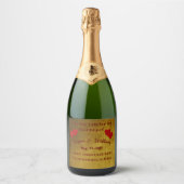 Sla de datum op,Persoonlijk Sparkling Wijnetiket (Voorkant)