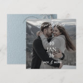 Sla de datum op Persoonlijke Simple Moderne bruil Save The Date (Voorkant / Achterkant)