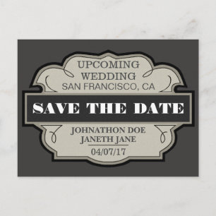 Sla de datum op persoonlijke titel aankondigingskaart