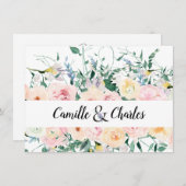 Sla de datum op Persoonlijke Trouwdag Bloemkaart Save The Date (Voorkant / Achterkant)